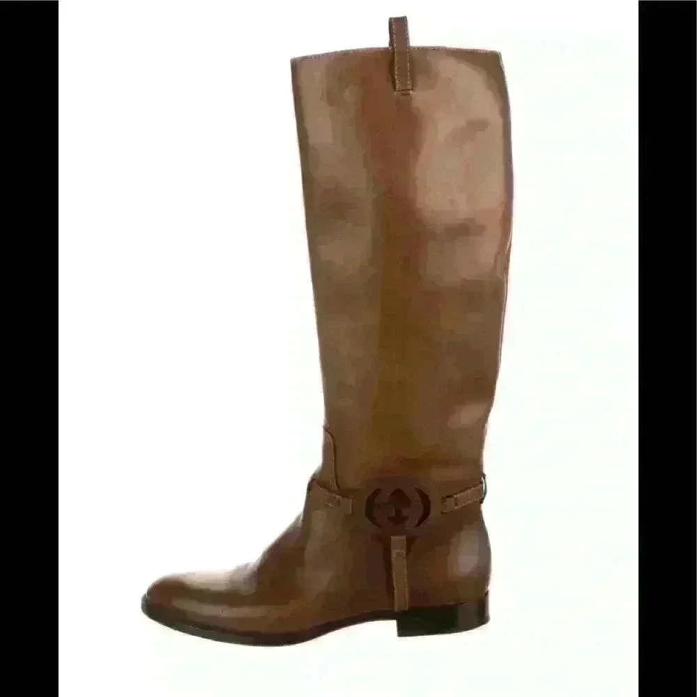 Gucci riding boots. brown size 9